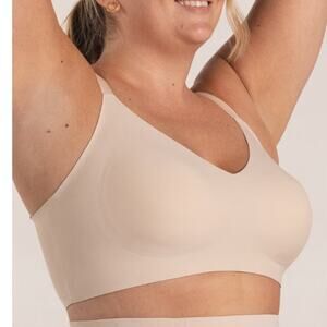 Shapermint Essentials Women Smoothing Comfort Straps Wireless Bra Sz L Chai NWT